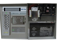 BS-SK7 Wireless Keypad & Card Reader Access Control System, IP66 + Wireless Exit Button + 12V DC Power Adapter Case + Backup Battery + UL listed EL600 Maglock 600 lbs 