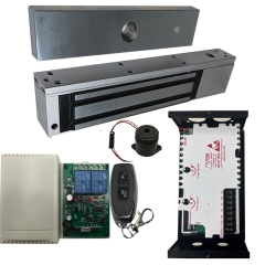 UL listed EL-1200 MAGNETIC LOCK 1200 LBs + 12V ADAPTER CONTROLLER NO/NC + REMOTE CONTROL KIT