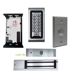 SA-600 Standalone Access control + Power Adapter Controller-NO/NC + Exit Button + UL listed 1200 lbs Maglock 