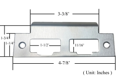 Stainless Steel Standard Strike Plate of Mortise 