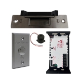 UL listed NJ-320B Havey Duty Electric Strike + 12V Adapter + Exit Button 