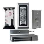 SA-600 Standalone Waterproof Access control + Power Adapter Controller-NO/NC + Exit Button + UL listed 600 lbs Maglock 