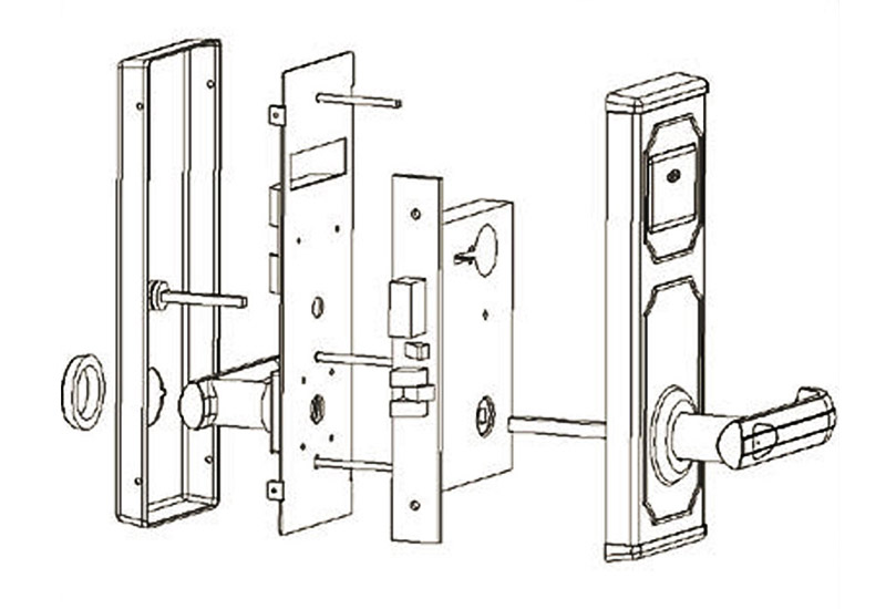 BS-201 Mortise Key Card Hotel Lock